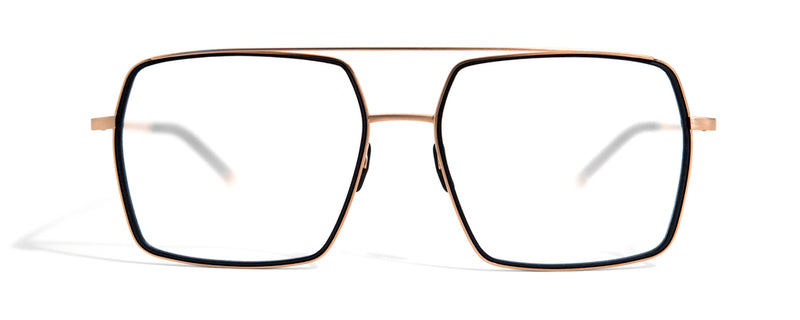 Gotti Drake Titanium Glasses with Double Bridge and Inlay